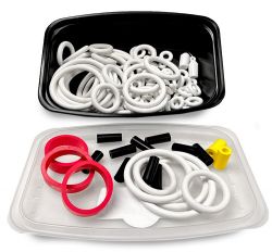 125-Piece White Rubber Ring Set